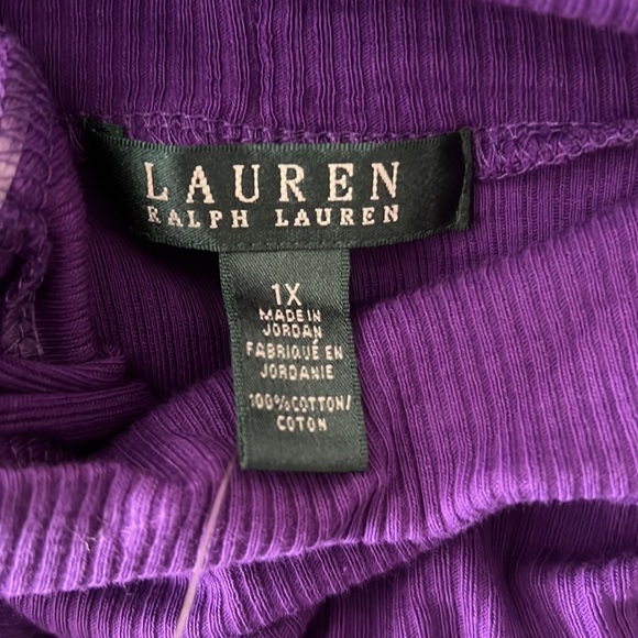 NWT Lauren Ralph Lauren purple long sleeve size: 1X - Picture 9 of 10
